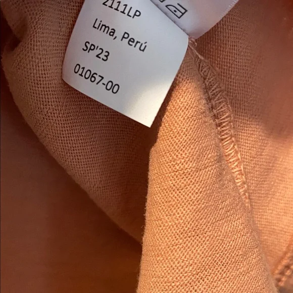 Nation Ltd Salmon Pink Puffed Shoulder T shirt. Size Extra Small. Pima Cotton. - Picture 6 of 8